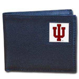Indiana Hoosiers Leather Bi-fold Wallet Packaged in Gift Box - Siskiyou Buckle - Flyclothing LLC