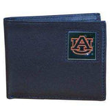Auburn Tigers Leather Bi-fold Wallet Packaged in Gift Box - Siskiyou Buckle - Flyclothing LLC