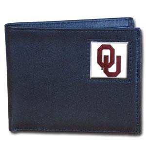 Oklahoma Sooners Leather Bi-fold Wallet - Siskiyou Buckle - Flyclothing LLC