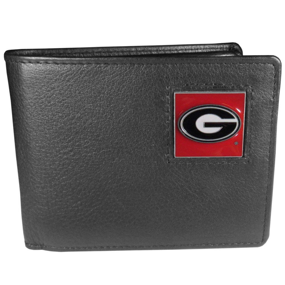 Georgia Bulldogs Leather Bi-fold Wallet Packaged in Gift Box - Siskiyou Buckle - Flyclothing LLC