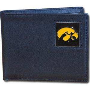 Iowa Hawkeyes Leather Bi-fold Wallet - Siskiyou Buckle - Flyclothing LLC
