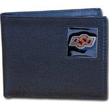 Oklahoma State Cowboys Leather Bi-fold Wallet - Siskiyou Buckle - Flyclothing LLC