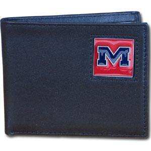 Mississippi Rebels Leather Bi-fold Wallet Packaged in Gift Box - Siskiyou Buckle - Flyclothing LLC