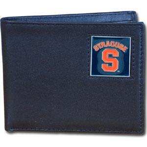 Syracuse Orange Leather Bi-fold Wallet Packaged in Gift Box - Siskiyou Buckle - Flyclothing LLC