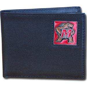 Maryland Terrapins Leather Bi-fold Wallet - Siskiyou Buckle - Flyclothing LLC