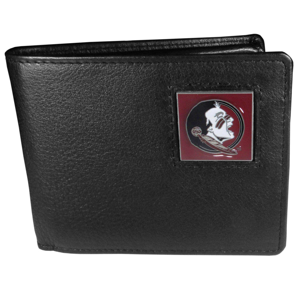 Florida St. Seminoles Leather Bi-fold Wallet Packaged in Gift Box - Siskiyou Buckle - Flyclothing LLC