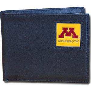 Minnesota Golden Gophers Leather Bi-fold Wallet - Siskiyou Buckle - Flyclothing LLC