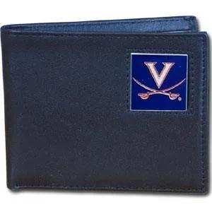 Virginia Cavaliers Leather Bi-fold Wallet Packaged in Gift Box - Siskiyou Buckle - Flyclothing LLC