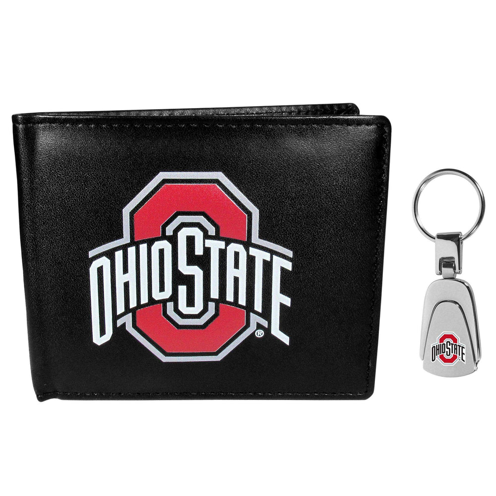 Ohio St. Buckeyes Bi-fold Wallet & Steel Key Chain - Siskiyou Buckle - Flyclothing LLC