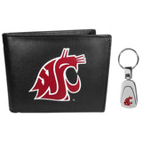 Washington St. Cougars Bi-fold Wallet & Steel Key Chain - Siskiyou Buckle - Flyclothing LLC