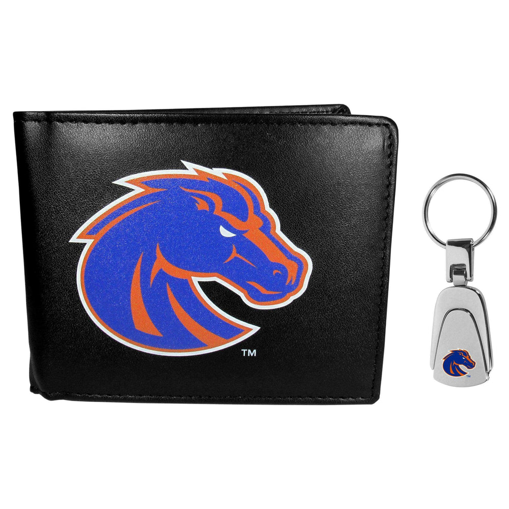 Boise St. Broncos Bi-fold Wallet & Steel Key Chain - Siskiyou Buckle - Flyclothing LLC