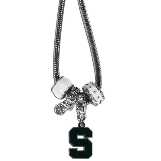 Michigan St. Spartans Euro Bead Necklace - Siskiyou Buckle - Flyclothing LLC