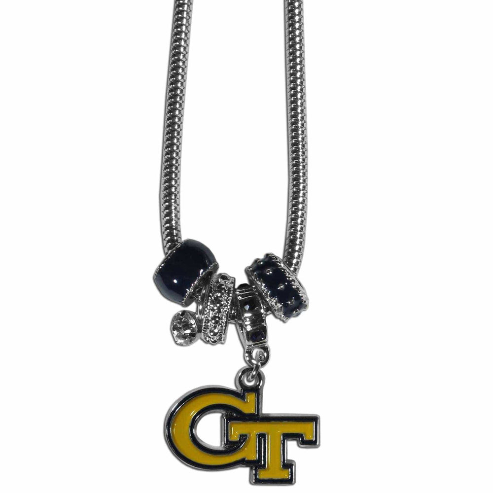 Georgia Tech Yellow Jackets Euro Bead Necklace - Siskiyou Buckle - Flyclothing LLC