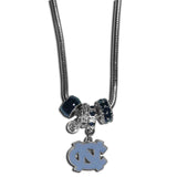 N. Carolina Tar Heels Euro Bead Necklace - Siskiyou Buckle - Flyclothing LLC