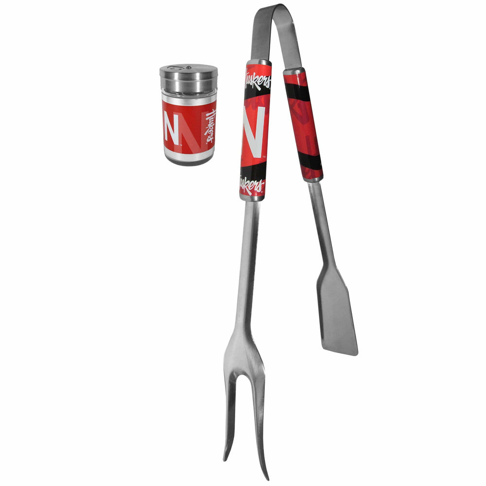 Nebraska Cornhuskers 3 in 1 BBQ Tool and Salt & Pepper Shaker - Siskiyou Buckle - Flyclothing LLC