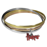 Nebraska Cornhuskers Tri-color Bangle Bracelet - Siskiyou Buckle - Flyclothing LLC