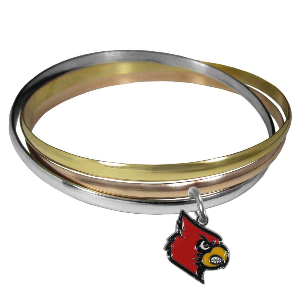 Louisville Cardinals Tri-color Bangle Bracelet - Siskiyou Buckle - Flyclothing LLC