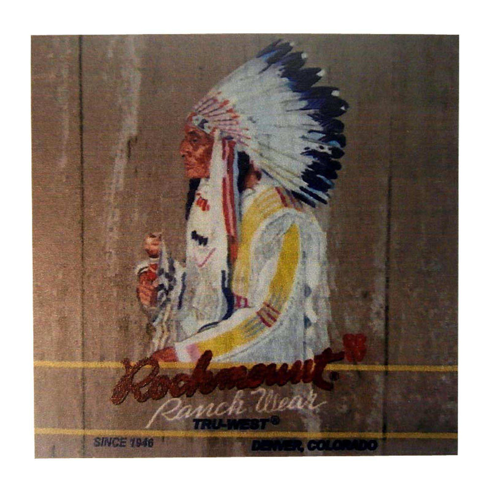Vintage Indian Chief Western Ceramic Coaster - Rockmount Clothing - Flyclothing LLC
