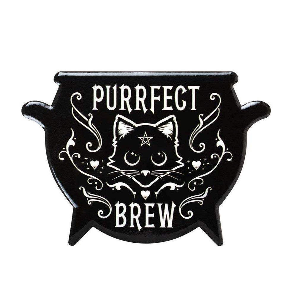 The Vault Purrfect Brew Coaster - Alchemy Gothic - Flyclothing LLC