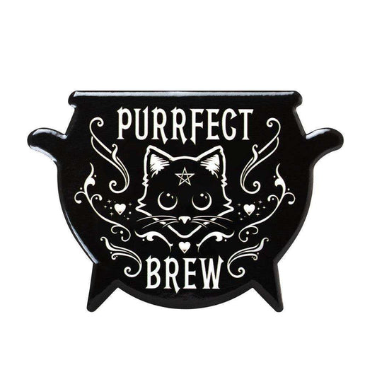The Vault Purrfect Brew Coaster - Alchemy Gothic - Flyclothing LLC