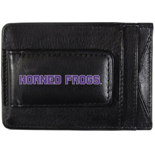 TCU Horned Frogs Logo Leather Cash and Cardholder - Flyclothing LLC