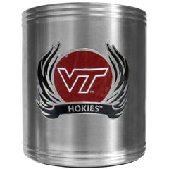 Virginia Tech Hokies Steel Can Cooler Flame Emblem - Flyclothing LLC