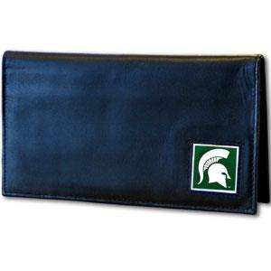 Michigan St. Spartans Deluxe Leather Checkbook Cover - Siskiyou Buckle - Flyclothing LLC