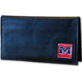 Mississippi Rebels Deluxe Leather Checkbook Cover - Siskiyou Buckle - Flyclothing LLC
