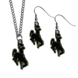 Wyoming Cowboy Dangle Earrings and Chain Necklace Set - Siskiyou Buckle - Flyclothing LLC