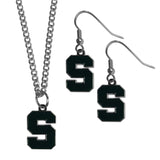 Michigan St. Spartans Dangle Earrings and Chain Necklace Set - Siskiyou Buckle - Flyclothing LLC