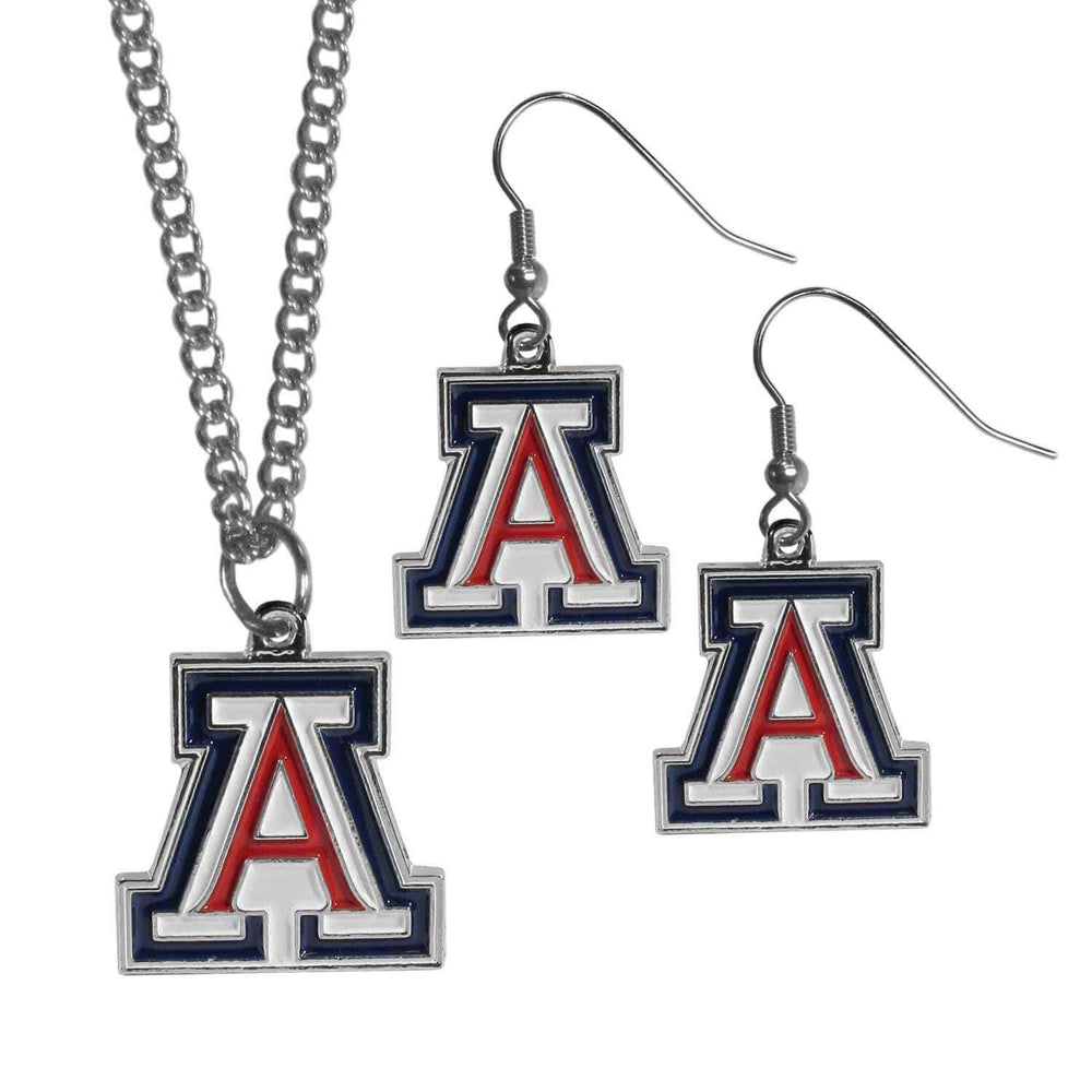 Arizona Wildcats Dangle Earrings and Chain Necklace Set - Siskiyou Buckle - Flyclothing LLC