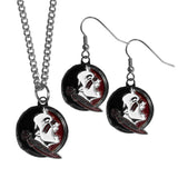 Florida St. Seminoles Dangle Earrings and Chain Necklace Set - Siskiyou Buckle - Flyclothing LLC