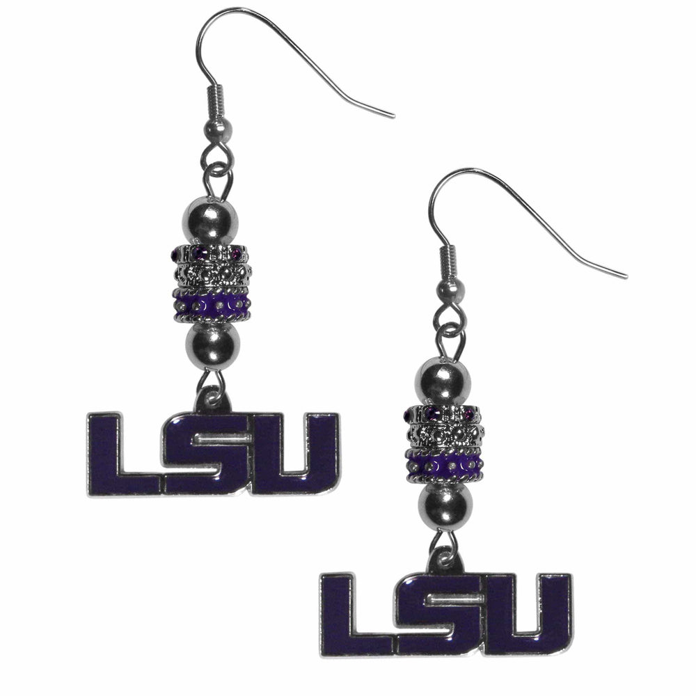 LSU Tigers Euro Bead Earrings - Siskiyou Buckle - Flyclothing LLC