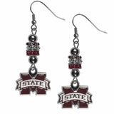 Mississippi St. Bulldogs Euro Bead Earrings - Siskiyou Buckle - Flyclothing LLC