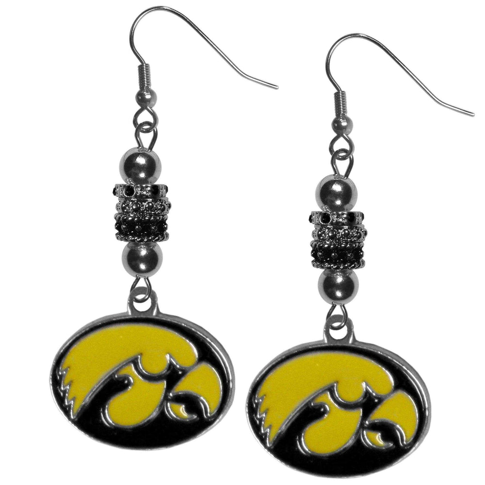 Iowa Hawkeyes Euro Bead Earrings - Siskiyou Buckle - Flyclothing LLC