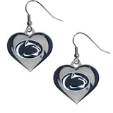Penn St. Nittany Lions Heart Dangle Earrings - Siskiyou Buckle - Flyclothing LLC