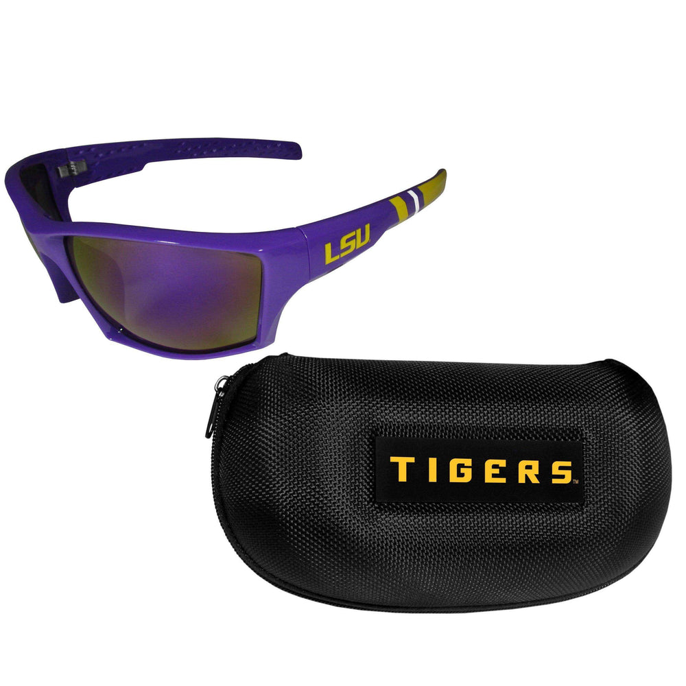 LSU Tigers Edge Wrap Sunglass and Case Set - Siskiyou Buckle - Flyclothing LLC