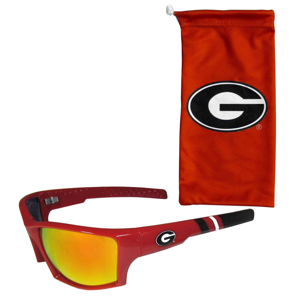 Georgia Bulldogs Edge Wrap Sunglass and Bag Set - Siskiyou Buckle - Flyclothing LLC
