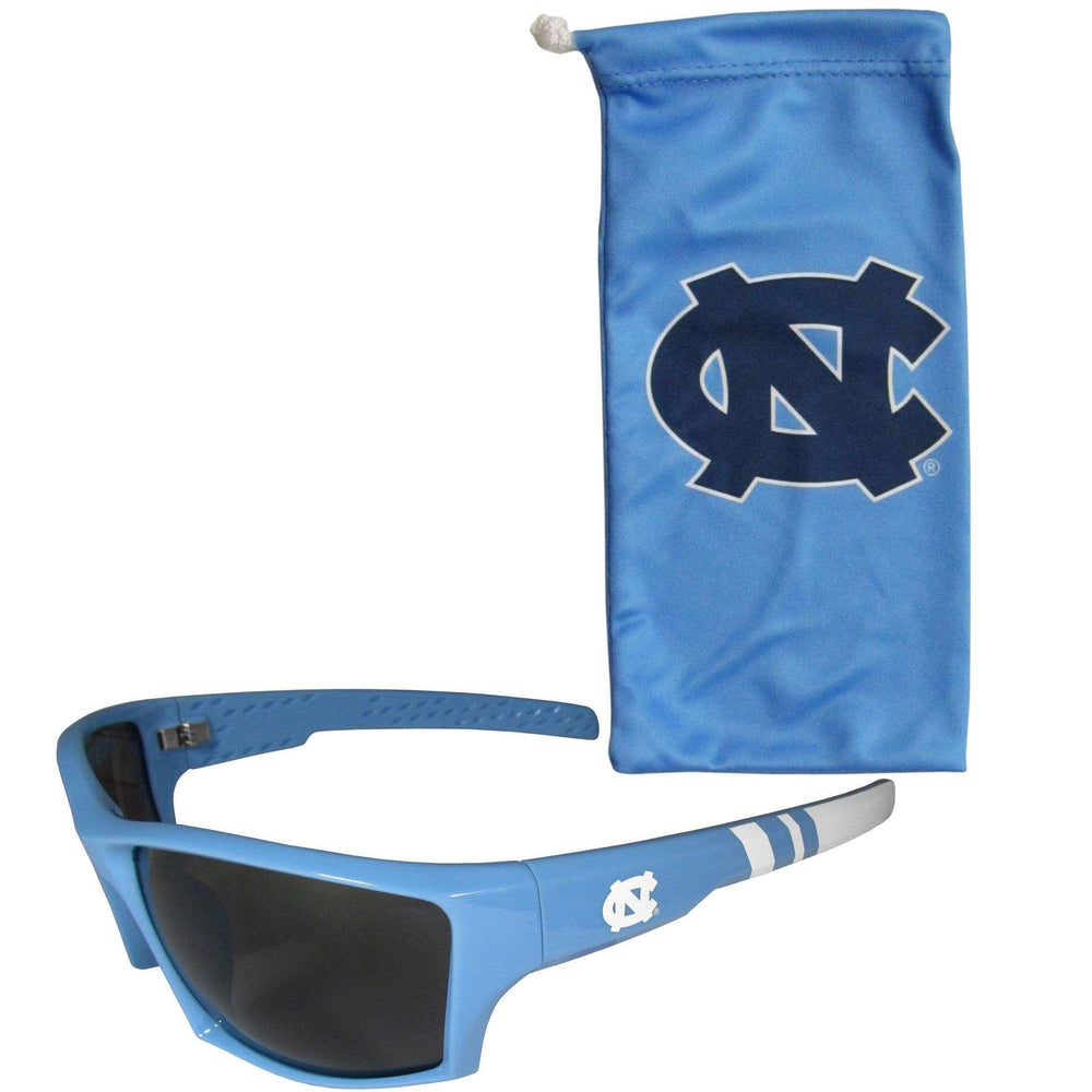 N. Carolina Tar Heels Edge Wrap Sunglass and Bag Set - Siskiyou Buckle - Flyclothing LLC