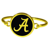 Alabama Crimson Tide Gold Tone Bangle Bracelet - Siskiyou Buckle - Flyclothing LLC