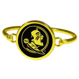 Florida St. Seminoles Gold Tone Bangle Bracelet - Siskiyou Buckle - Flyclothing LLC