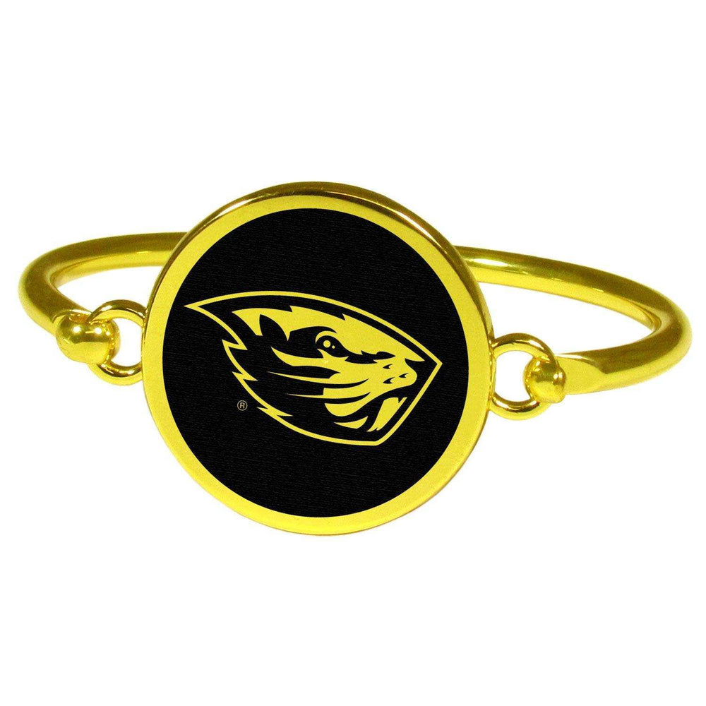 Oregon St. Beavers Gold Tone Bangle Bracelet - Siskiyou Buckle - Flyclothing LLC