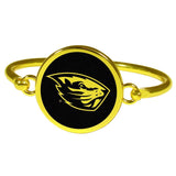 Oregon St. Beavers Gold Tone Bangle Bracelet - Siskiyou Buckle - Flyclothing LLC