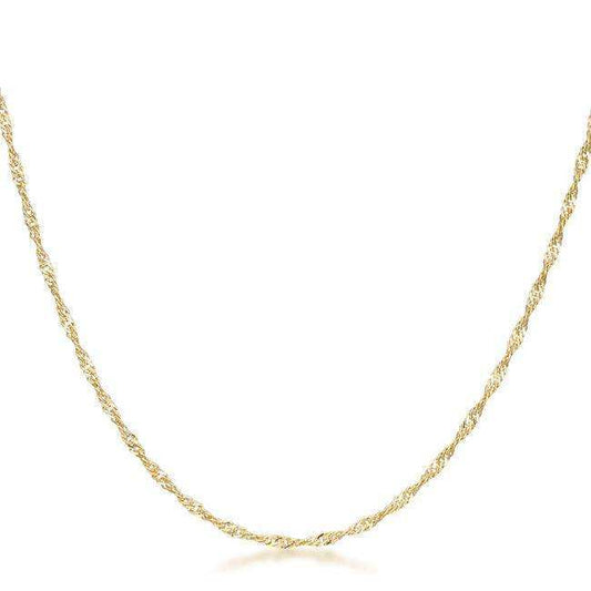 16 Inch Gold Twisted Fashion Chain - JGI - Flyclothing LLC