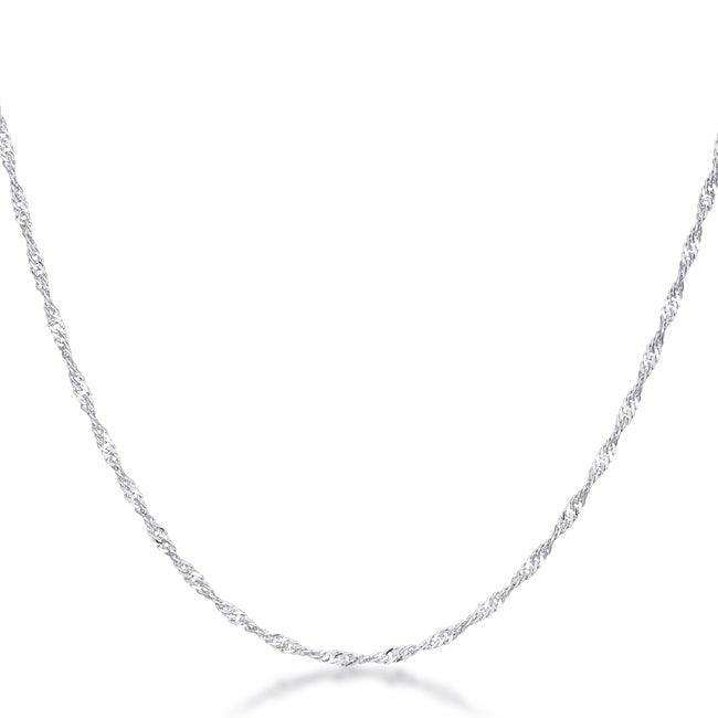 16 Inch Silver Twisted Chain - JGI - Flyclothing LLC