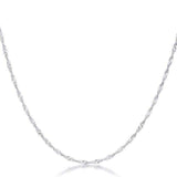 16 Inch Silver Twisted Chain - JGI - Flyclothing LLC
