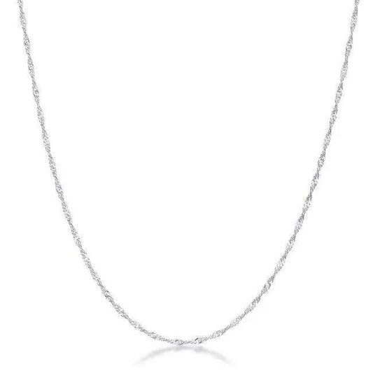 16 Inch Silver Twisted Chain - JGI - Flyclothing LLC