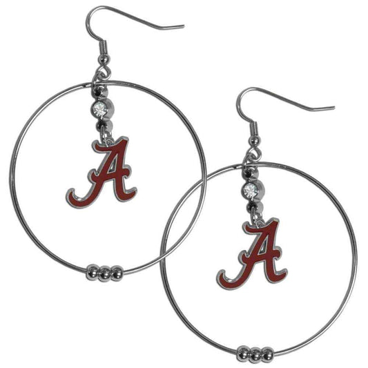 Alabama Crimson Tide 2 Inch Hoop Earrings - Siskiyou Buckle - Flyclothing LLC