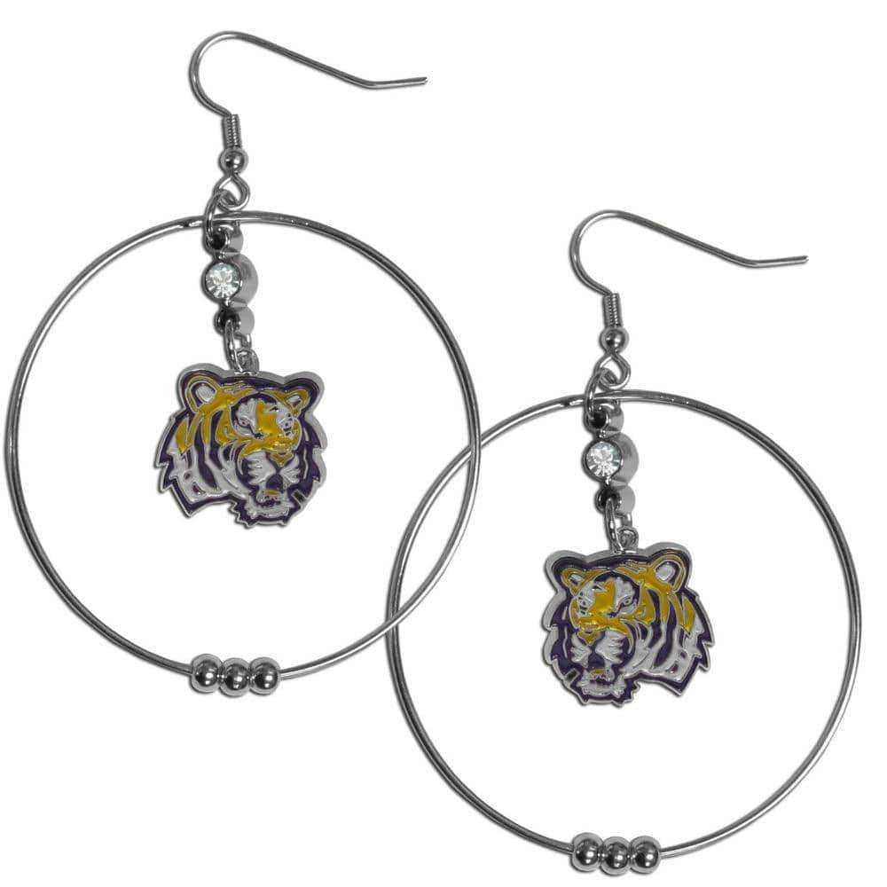 LSU Tigers 2 Inch Hoop Earrings - Siskiyou Buckle - Flyclothing LLC