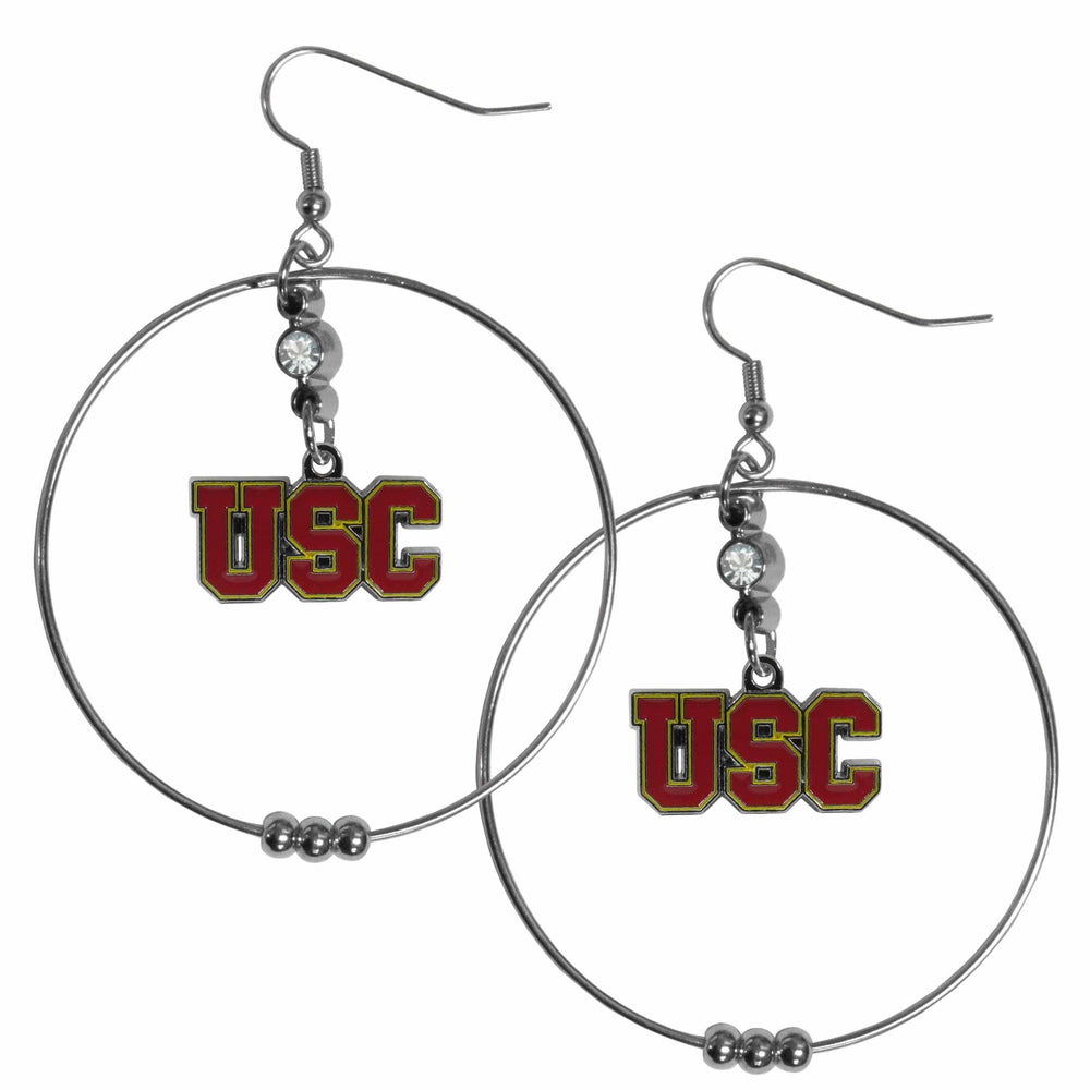 USC Trojans 2 Inch Hoop Earrings - Siskiyou Buckle - Flyclothing LLC
